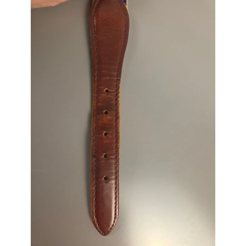 Leather Ribbon Belt Jockeys Horse Racing Kentucky Derby YRL Sz 34